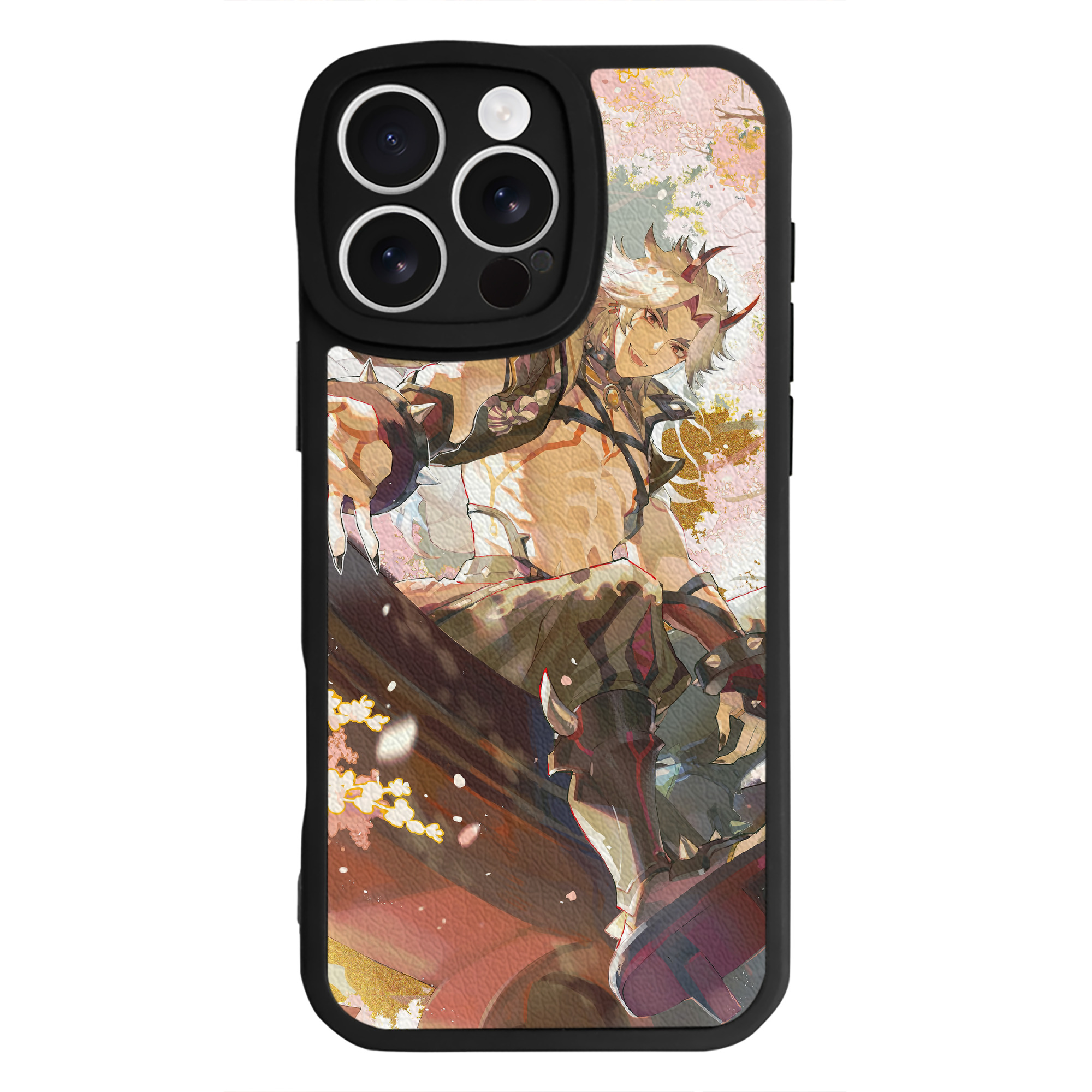げんし神 genshin 【iPhone 16シリーズ対応】シリコンスマホケース（レザー調） 材質：シリコン